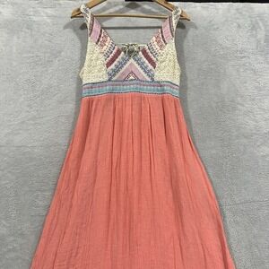 Flying Tomato Pink Sleeveless Square Neck Sundress